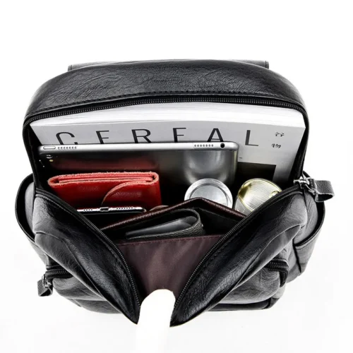 Vintage Shoulder Bags for Ladies - Soft Leather Backpacks for Casual Travel and School