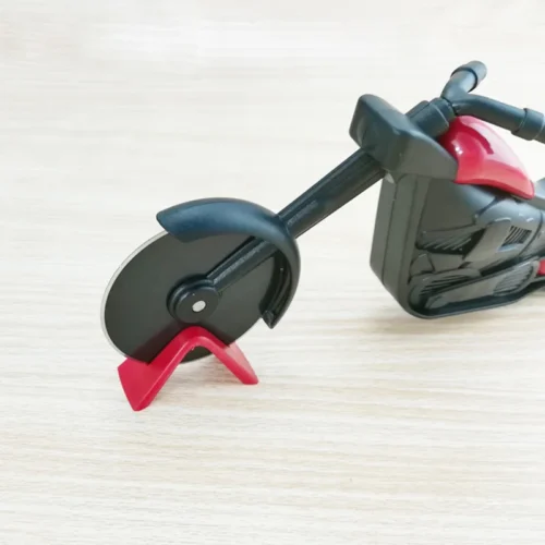 Motorcycle-Inspired Pizza Cutter Wheel - Stainless Steel Roller for Pizza and Pastry