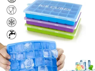24 Ice Cube Tray - Food-Grade Silicone Ice Cube Mold with Lid for Ice Cream, Chocolate, Parties, and Drinks