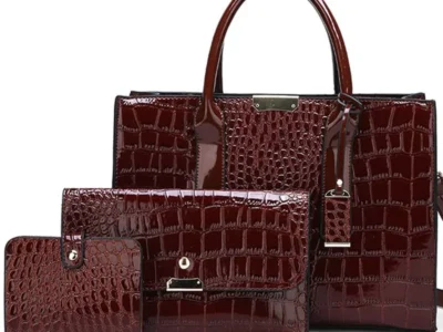 Vintage Crocodile Pattern Luxury Handbag - Stylish and Spacious Tote Bag for Casual and Designer Fashion