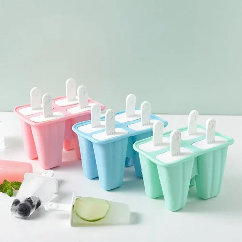 6 Hole Silicone Ice Cream Mold: DIY Popsicle Maker for Frozen Treats