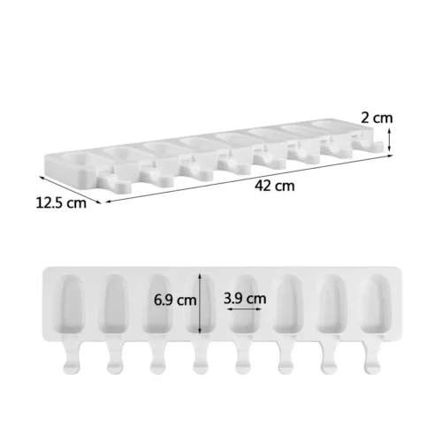 8 Hole Silicone Ice Cream Mold: DIY Popsicle Maker for Frozen Treats