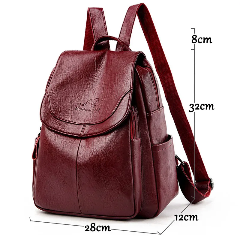 Vintage Shoulder Bags for Ladies/ Soft Leather Backpacks, Stylish Sac à Dos for Casual Travel and School