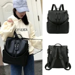 High-Quality PU Leather Backpack / Stylish Fashion for Youthful Teenage Girls, Ideal for School and Shoulder Bag Needs