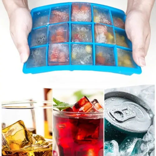 24 Ice Cube Tray - Food-Grade Silicone Ice Cube Mold with Lid for Ice Cream, Chocolate, Parties, and Drinks