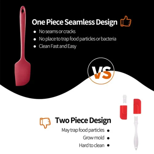 Leeseph Premium Silicone Spatula Set – Heat Resistant and Non-Stick Baking Tools