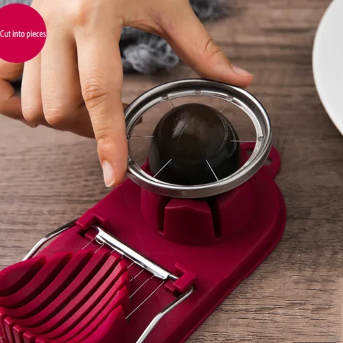 Multifunctional Stainless Steel Egg Cutter – Slice, Section, and Shape Eggs or Luncheon Meat