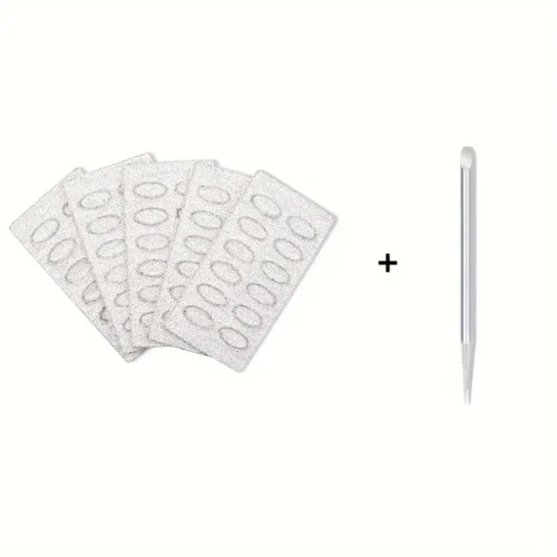 Nail Cuticle Pusher Set: Includes Mini Nail File, Sanding Buffer, and Polishing Trimming Tools for Complete Manicure Treatment