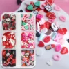 6 Grids 3D Kawaii Nail Art Charms: Love Heart, Red Lips, and Polymer Soft Clay Slice Decoration - Perfect for Valentine's Day Nail Art Accessories