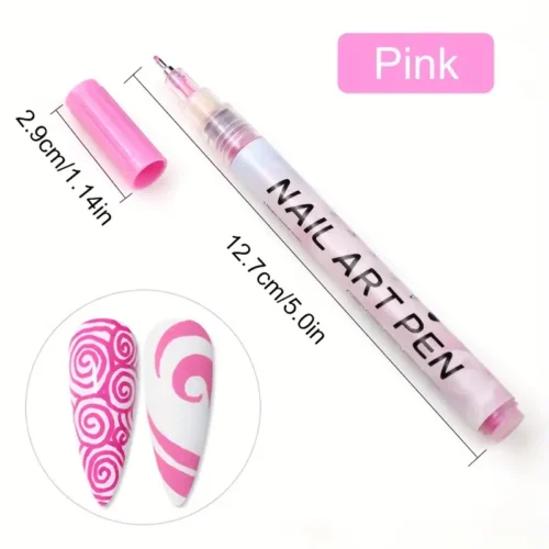 1 Pcs 3D Nail Art Pen: Perfect for Nail Point Graffiti and Dotting - Ideal for Drawing, Painting, and Creating Liner Designs for Valentine's Day DIY Nail Art Beauty