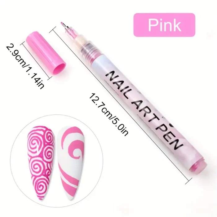 1 Pcs 3D Nail Art Pen: Perfect for Nail Point Graffiti and Dotting - Ideal for Drawing, Painting, and Creating Liner Designs for Valentine's Day DIY Nail Art Beauty