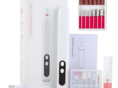 Cordless Electric Nail Drill Pen - Portable Efile Nail Drill Kit with LED Lighting, USB Rechargeable, 3 Adjustable Speeds - Professional Electric Nail Drill for Acrylic Design and Gel Nails