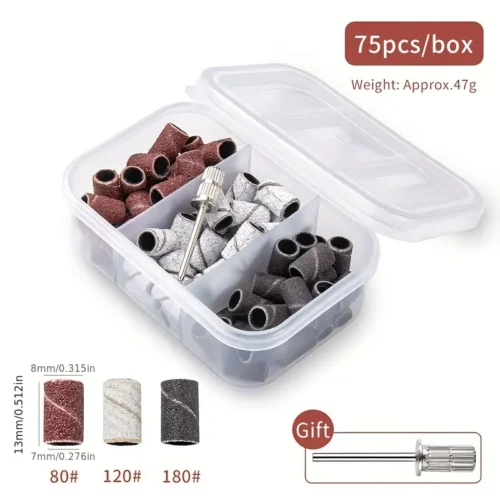 Sanding Bands for Nail Drill - 50 Pcs Coarse & Fine Grit