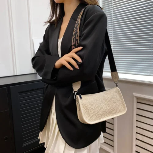 Soft Leather Shoulder Bag - Trendy Genuine Cowhide Tote for Ladies