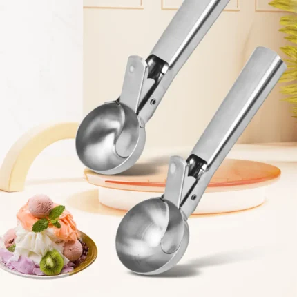 Versatile Stainless Steel Scoop - Perfect for Ice Cream and Fruit - Essential Kitchen Tool