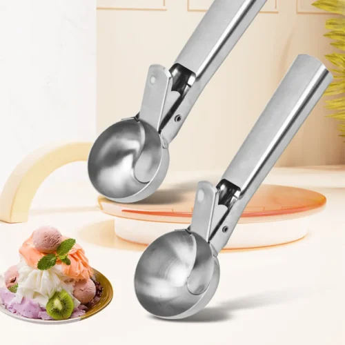 Versatile Stainless Steel Scoop | Ideal for Ice Cream and Fruit