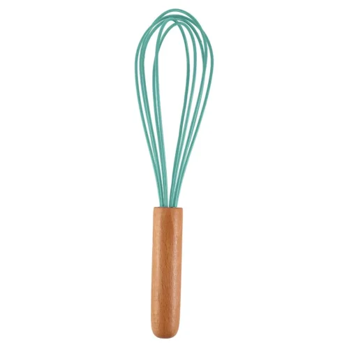 Versatile Silicone Egg Beater with Wooden Handle | Ideal for Baking and Cooking