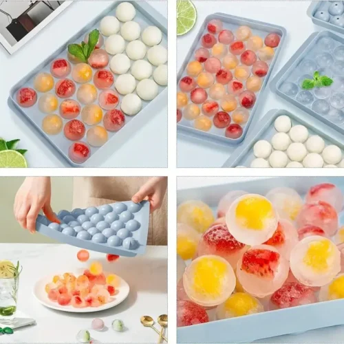 32 Cube Ice Ball Mold with Storage Box for Drinks and Desserts