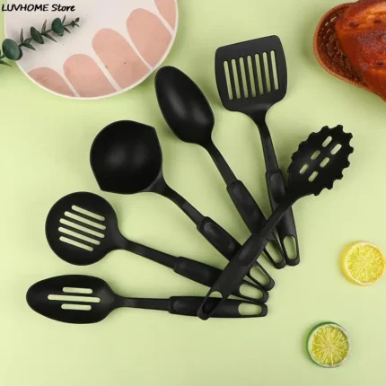 6-Piece Non-Stick Nylon Kitchen Utensil Set – Includes Shovel, Spoon, Soup Ladle, Spatula, and More for Versatile Cooking