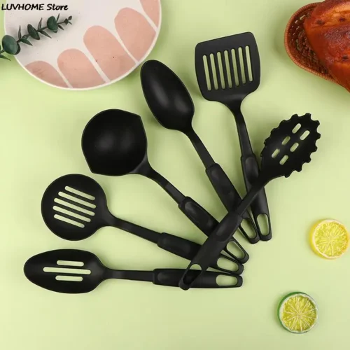 6-Piece Non-Stick Nylon Kitchen Utensil Set – Essential Tools for Cooking and Serving
