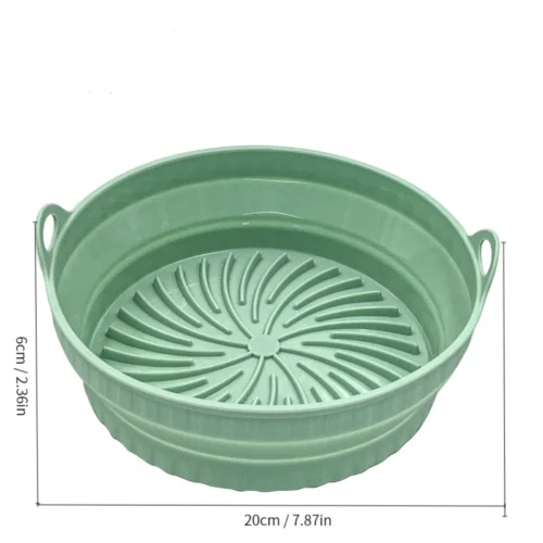 Foldable Air Fryer Silicone Basket - Perfect Reusable Liner for Baking and Cooking
