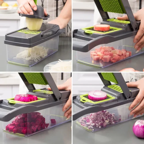 Versatile Multifunctional Vegetable Chopper and Food Slicer | 14/16-in-1 Kitchen Prep Tool