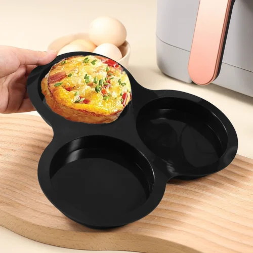 Versatile Air Fryer Accessories – Non-Stick Muffin Pans, Egg Molds, Pancake Mold, and Hamburger Bun Pan