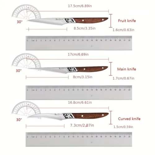Chef Carving Knife Set - Precision Fruit and Vegetable Carving Tools for Creative Kitchen Use