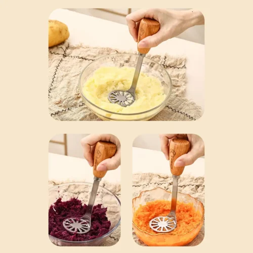 Efficient Potato Masher | Stainless Steel Tool for Perfectly Creamy Mashed Potatoes