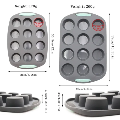 Heat-Resistant Silicone Bakeware Set – Loaf, Bread, Muffin, Donut, and Cake Trays for Oven Baking