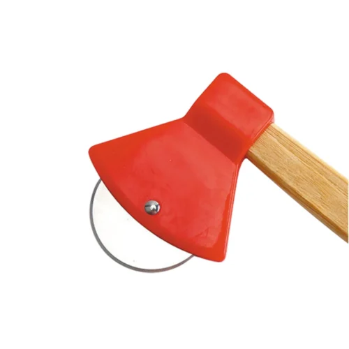 Unique Pizza Slicer with Bamboo Handle - Stainless Steel Pizza Cutter for Effortless Pizza Cutting