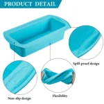Silicone Bread Loaf Pans for Homemade Cakes, Breads, Meatloaf, and Quiche - Non-Stick Baking Mold for Perfect Results