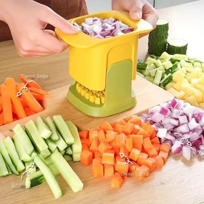 Multifunctional Vegetable Cutter – Hand Pressure Vegetable Cutter for Carrot, Potato, Onion, and More, Practical Vegetable Dicing Tool