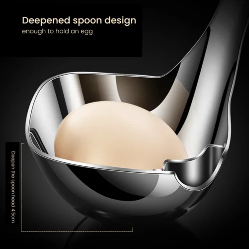 Stainless Steel Oil Separator Ladle | Long-Handle Kitchen Skimmer Spoon