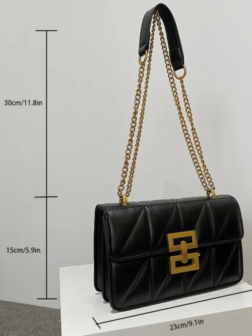 Elevate Your Style with our Embossed Diamond-Shaped Fashion Chain Shoulder Bag