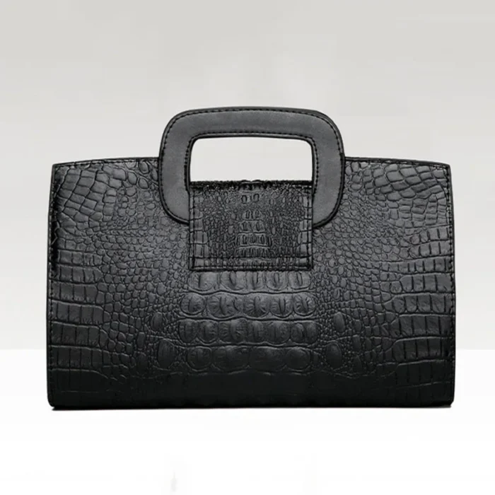 Luxury Alligator Pattern Clutch/ Brand-Top Small Leather Shoulder or Top-Handheld Bag / Luxury Bag with Texture