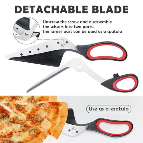 Professional Pizza Scissors with Stainless Steel Blade, Pizza Cutter Scissors for Easy Cutting and Serving - Image 3