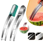 Stainless Steel Watermelon Cutter Slicer - Effortlessly Slice and Cube Watermelon with this Safe Kitchen Gadget