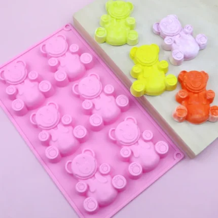 Bear-Shaped Silicone Candy Molds - Ideal for Creating Chocolates, Baking, and Cake Decorations for Baby Showers, Birthdays, and Weddings