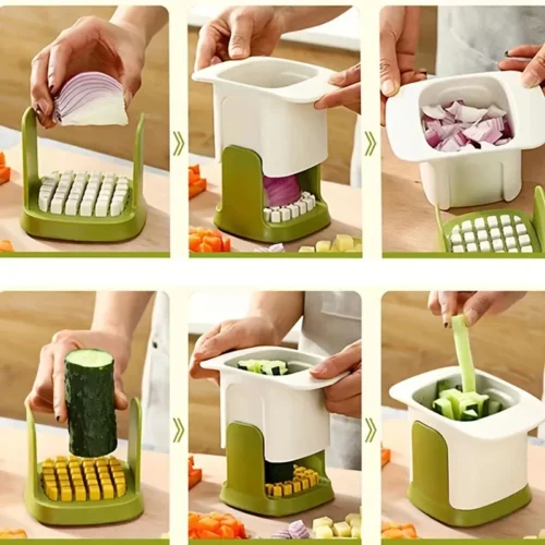 Multifunctional Vegetable Cutter – Hand Pressure Vegetable Cutter for Carrot, Potato, Onion, and More, Practical Vegetable Dicing Tool