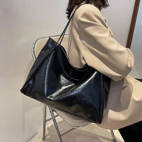 Soft Leather Tote Bag - 3-in-1 Chic Design for Women