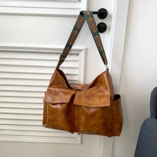 Classic Silver Satchels - Vintage PU Leather Shoulder Bags for Women