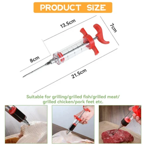 Flavor Needle Marinade Injector – Perfect BBQ Meat Syringe for Tender, Juicy Dishes