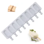 8-Hole Magnum Silicone Ice Cream Mold: DIY Fruit Juice Ice Pop Cube Maker, Ice Tray, and Popsicle Mould for Baking Accessories
