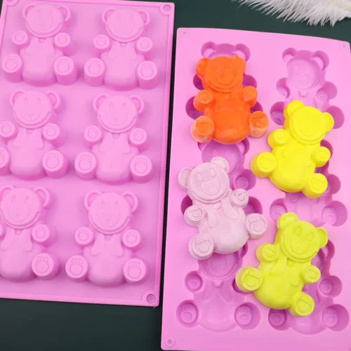 Bear Shaped Silicone Candy Molds for Chocolates Baking and Cake Decorations