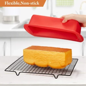 Silicone Bread Loaf Pans for Homemade Cakes, Breads, Meatloaf, and Quiche - Non-Stick Baking Mold for Perfect Results