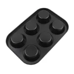 Carbon Steel Non-Stick Square Cupcake Pan - Available in 6 or 12 Cups - Muffin Tray for Perfect Cupcake and Muffin Baking - Essential Bakeware