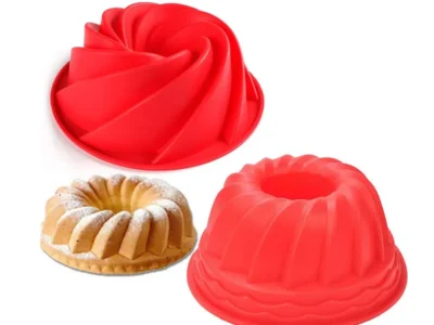 9-Inch Non-Stick Silicone Bundt Cake Pan: Perfect for Heritage Baking and Spiral Jelly Creations