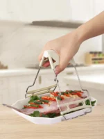 Non-Slip Pan Gripper Clip - Anti-Scalding Dish Clamp for Steamer, Microwave Oven Tray, Kitchen Accessories