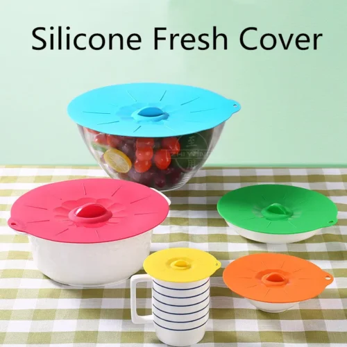 Silicone Microwave Bowl Covers - Reusable Set for Cooking and Food Preservation